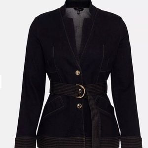 Karen Millen Forever Notch Neck Denim Jacket
